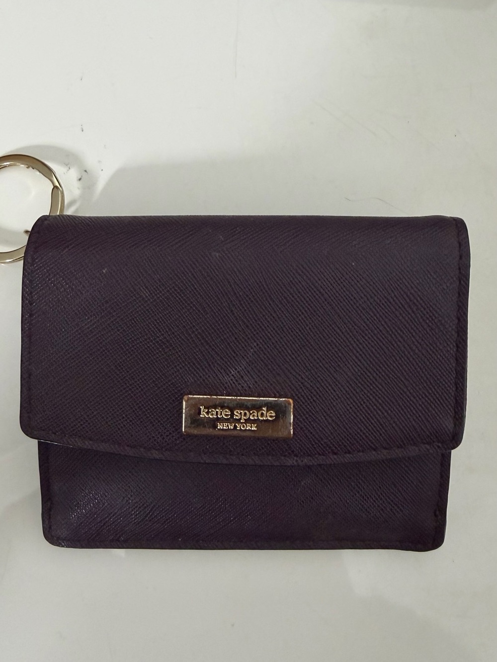 kate spade Purple Wallet with Gold Logo Plate